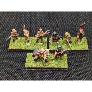 (9) Painted Militia In Arms 15MM Miniatures